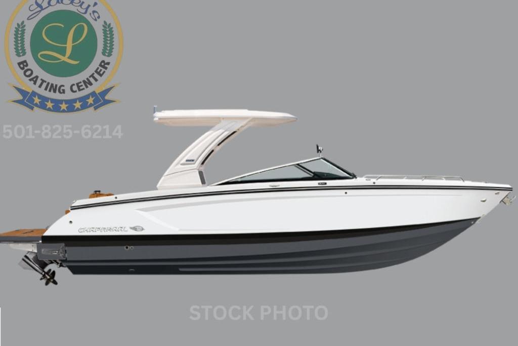 Chaparral 30 SURF 2026 Chaparral 30 SURF boat, side view, with sleek design and modern features.