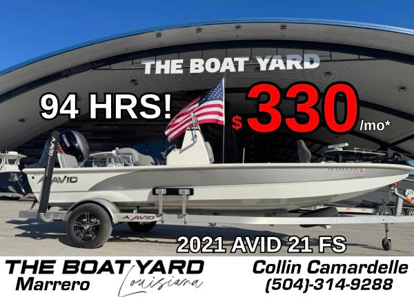 Avid 21 FS 2021 Avid 21 FS boat for sale at The Boat Yard, $330/month, 94 hours.