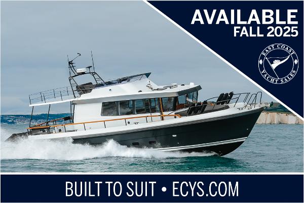 Targa 46 Targa 46 yacht cruising, available fall 2025, East Coast Yacht Sales.
