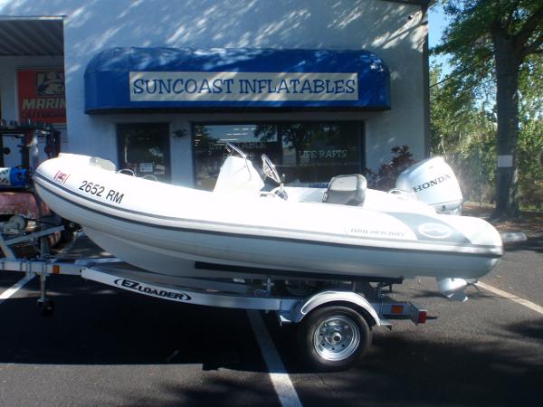 Walker Bay Generation 360 DLX 2018 Walker Bay Generation 360 DLX inflatable boat on trailer at Suncoast Inflatables.