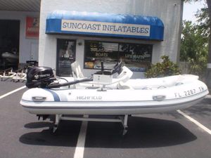 Highfield Classic 340 FCT 2022 Highfield Classic 340 FCT inflatable boat outside Suncoast Inflatables store.