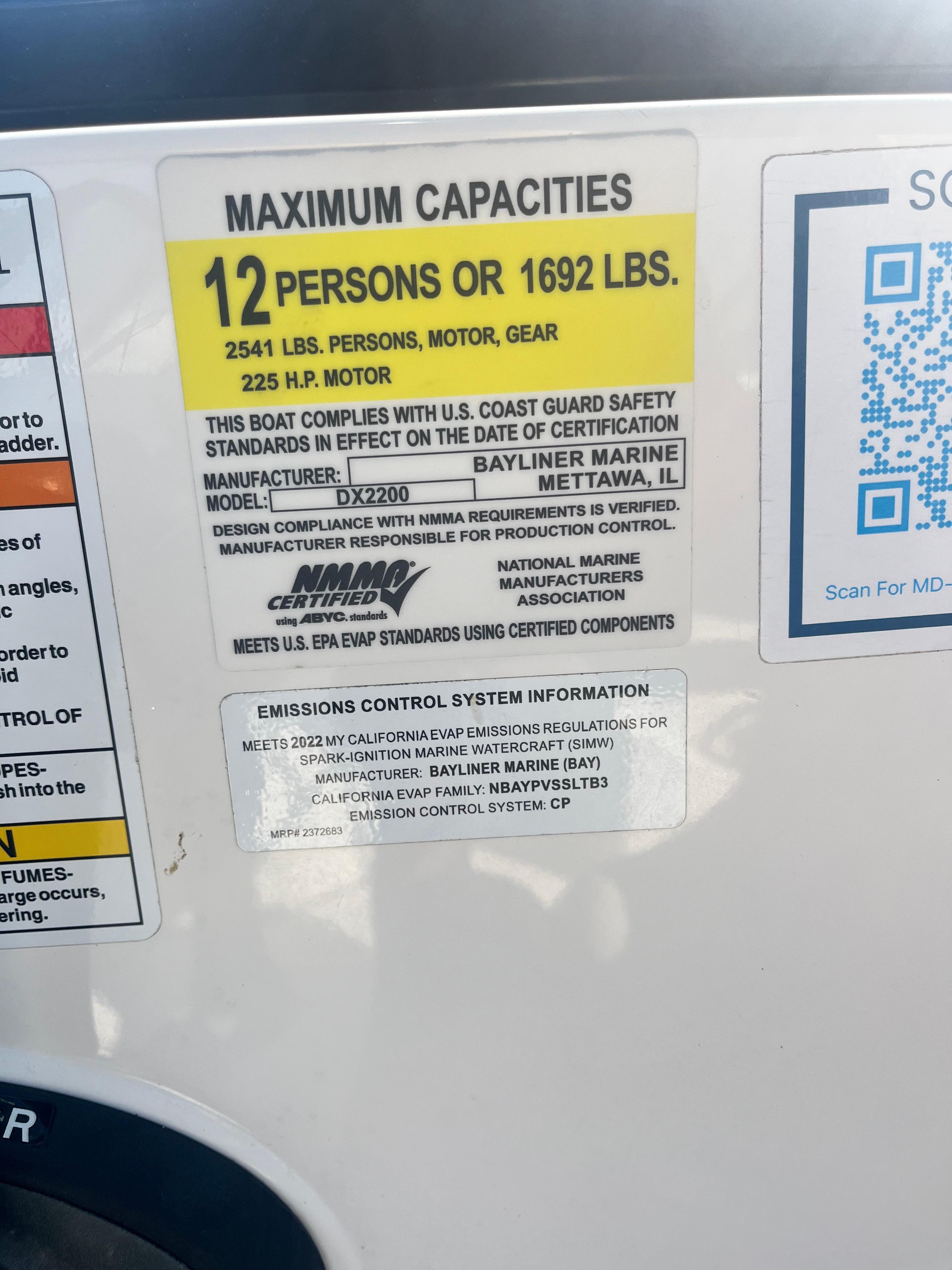 2022 Bayliner DX 2200