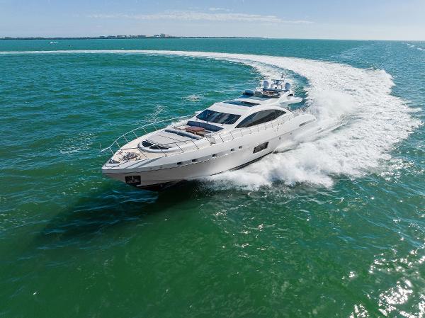 Mangusta 94 Luxury 2016 Mangusta 94 yacht cruising on open sea.
