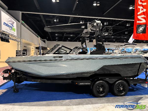 Nautique Super Air Nautique GS20 2025 Nautique Super Air Nautique GS20 boat displayed at a marine exhibition.