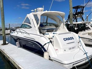 Formula 37 Performance Cruiser 2004 Formula 37 Performance Cruiser docked at marina, named "CHAOS".