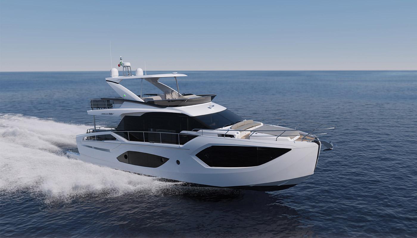 Absolute 56 FLY 2026 Absolute 56 FLY yacht cruising on open water.
