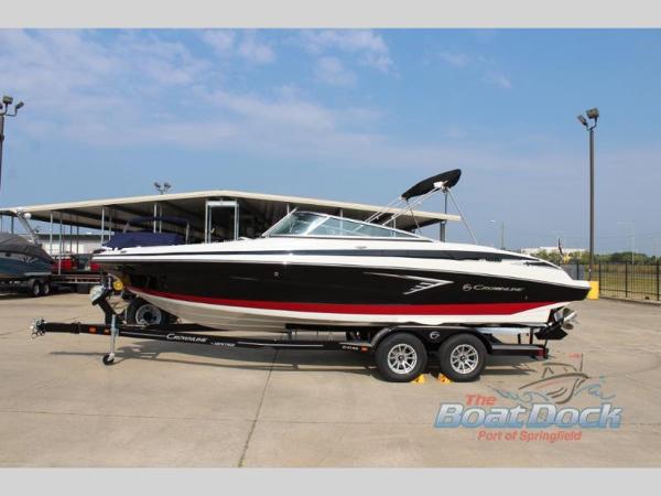 Crownline 240 SS 2023 Crownline 240 SS boat on trailer at The Boat Dock, Port of Springfield.