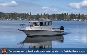 Defiance San Juan 220 2023 Defiance San Juan 220 boat on a serene lake, professionally maintained.