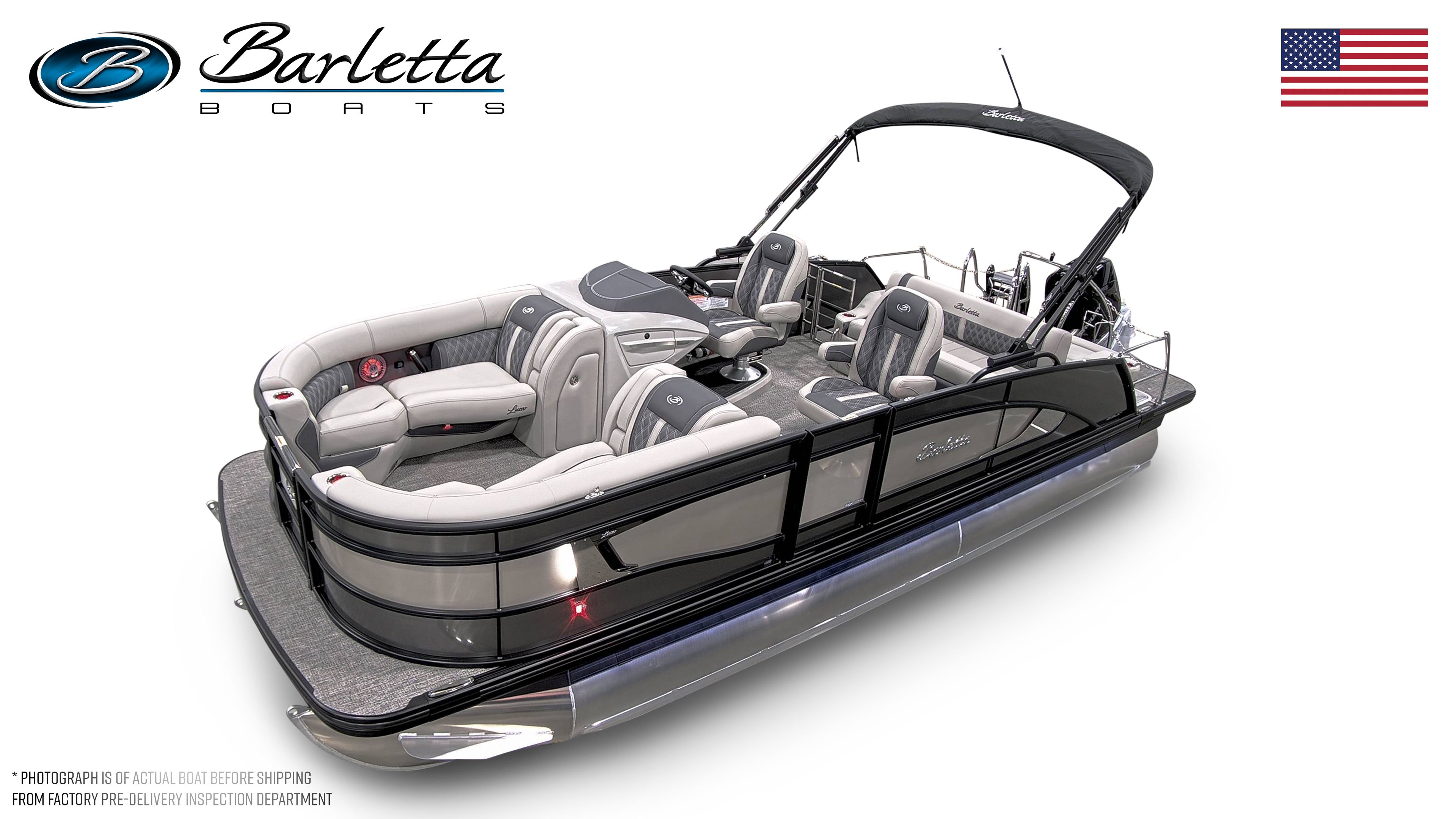 Barletta LUSSO23UC 2025 Barletta LUSSO23UC pontoon boat with luxurious seating and sleek design.