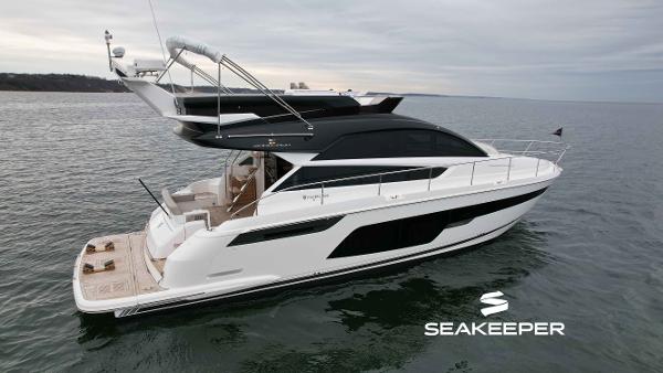 Fairline Squadron 50 2024 Fairline Squadron 50 luxury yacht on open water.