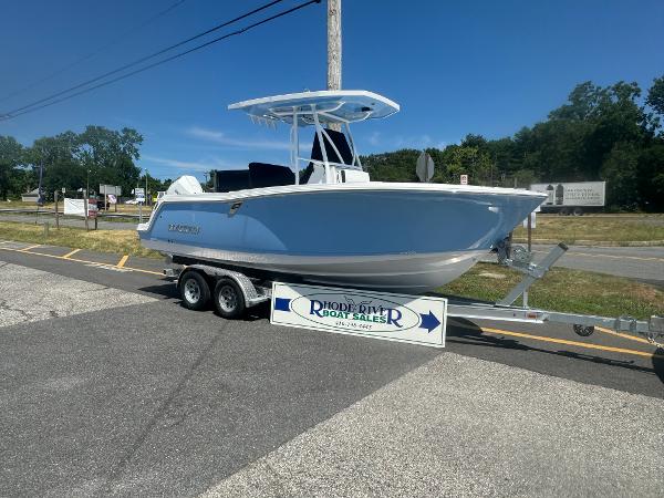 Blackfin 222 CC 2025 Blackfin 222 CC boat on trailer at Rhode River Boat Sales.
