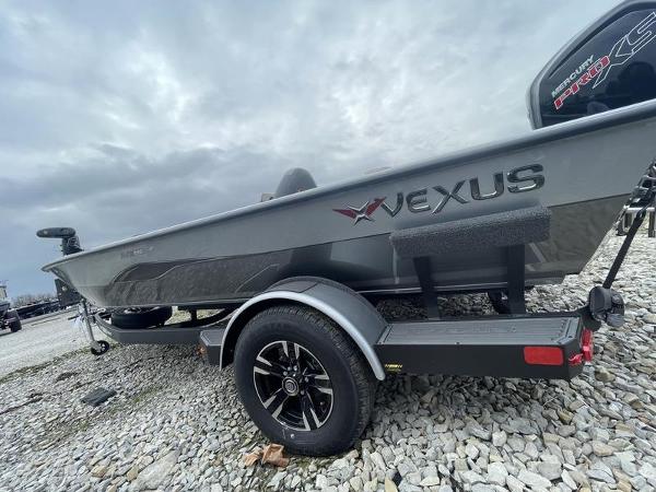 Vexus AVX 1880 2024 Vexus AVX 1880 boat on a trailer, side view, overcast sky.