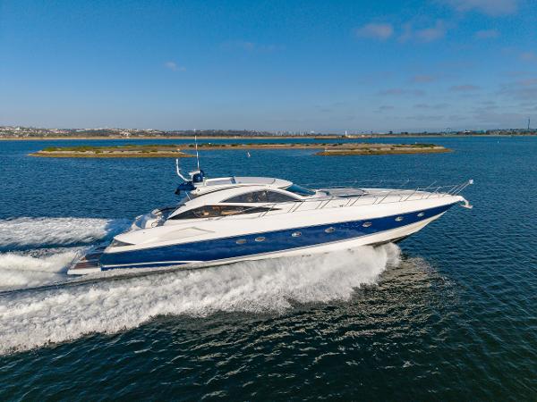 Sunseeker Predator 68 2002 Sunseeker Predator 68 yacht cruising on open water.