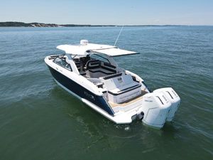 Cobalt R35 Outboard 2024 Cobalt R35 Outboard boat on open water.
