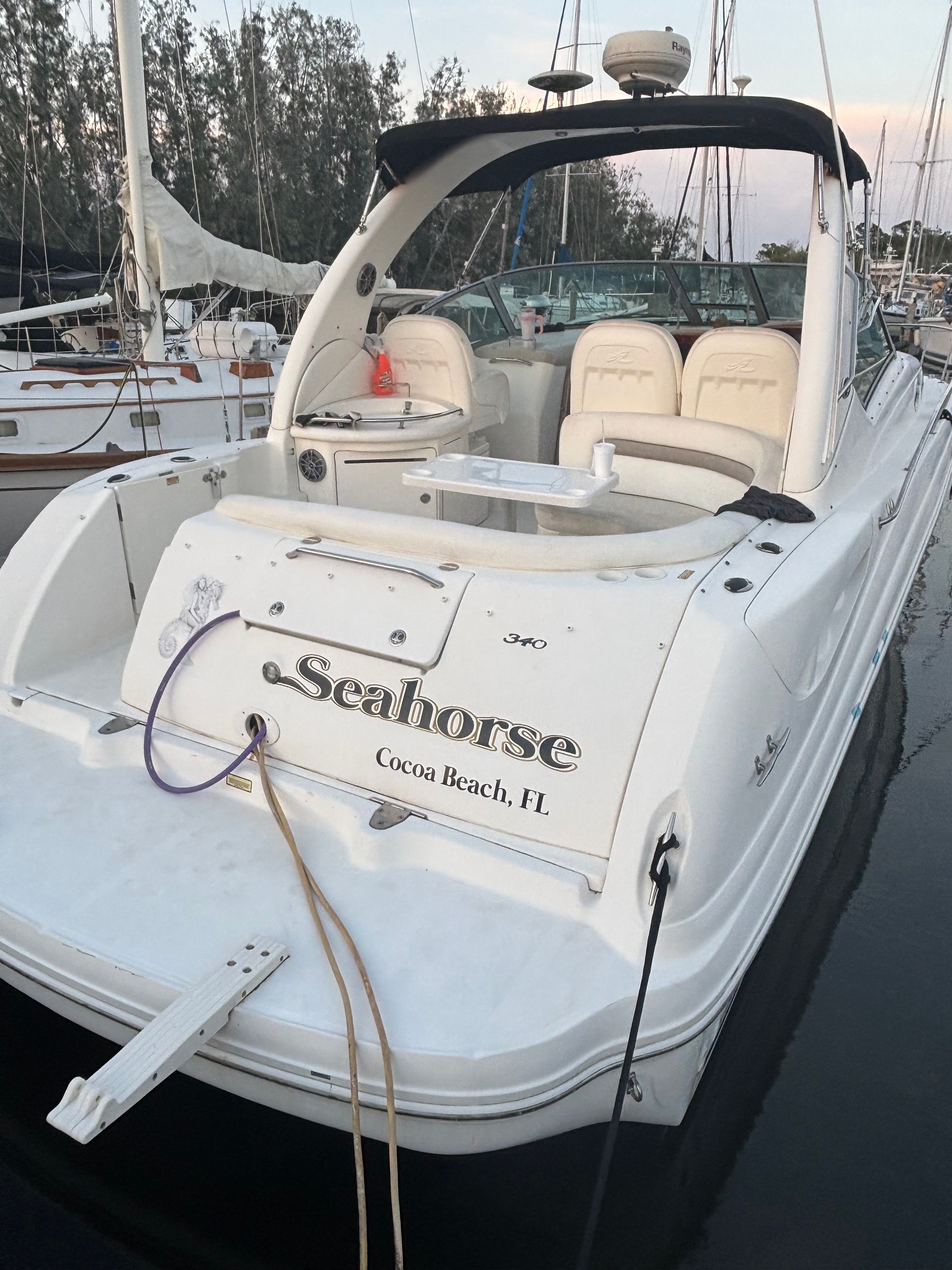 Sea Ray 340 Sundancer 2003 Sea Ray 340 Sundancer boat named "Seahorse" docked in Cocoa Beach, FL.