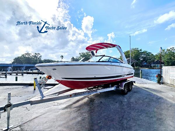 Monterey 235SS 2025 Monterey 235SS boat on trailer at North Florida Yacht Sales.
