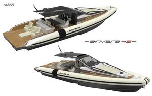 Anvera 48 Anvera 48 luxury boat, 2025 model, featuring sleek design and spacious deck layout.