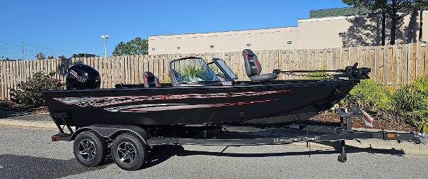 Ranger VS1882SC Angler 2023 Ranger VS1882SC Angler boat on a trailer in a parking lot.