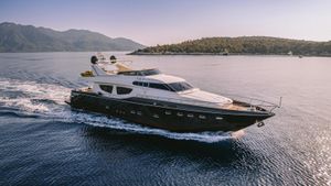 Posillipo Technema 85 Luxurious 2008 Posillipo Technema 85 yacht cruising on serene waters.