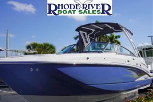 Monterey M-65 2026 Monterey M-65 boat at Rhode River Boat Sales, featuring sleek blue design.