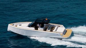 Pardo Yachts P43 2024 Pardo Yachts P43 cruising on open water, showcasing sleek design and luxury features.