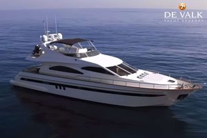 Astondoa 72 GLX Astondoa 72 GLX 2005 yacht on calm sea, showcased by De Valk Yacht Brokers.