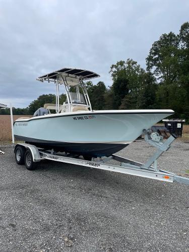 Key West 203 FS 2018 Key West 203 FS boat on trailer, parked outdoors.