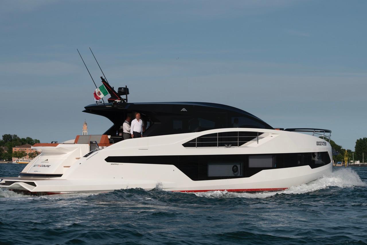 Astondoa 677 Coupe 2025 Astondoa 677 Coupe yacht cruising on open water.