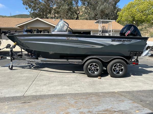 Ranger VX1788 WT 2024 Ranger VX1788 WT boat on trailer in driveway.