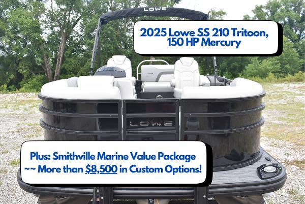 Lowe SS 210 DL Tritoon 2025 Lowe SS 210 DL Tritoon boat with custom options and Smithville Marine package.