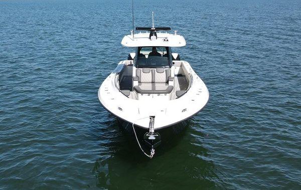 HCB Speciale 2017 HCB Speciale boat on open water, front view.