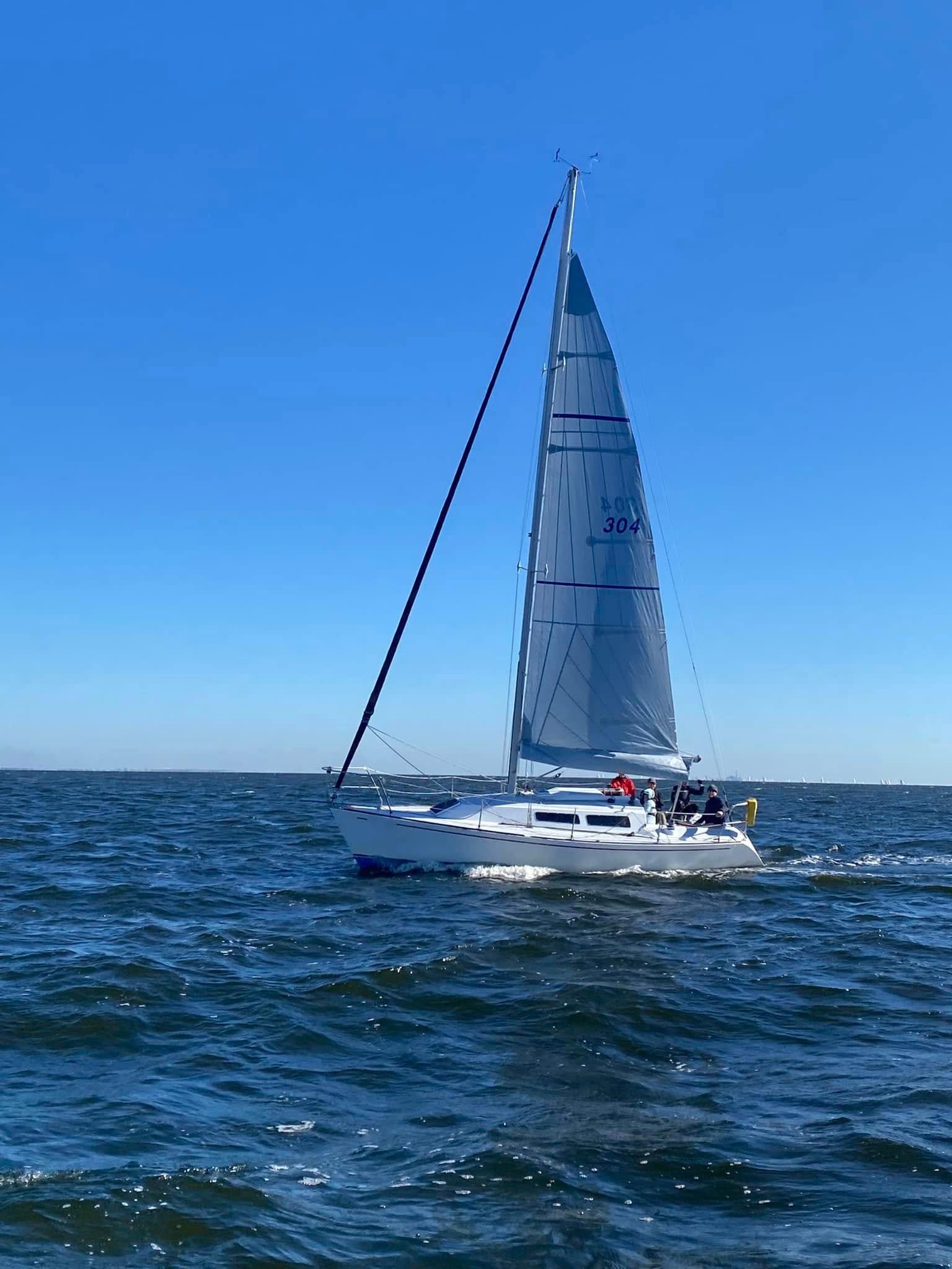 Frers 30 1987 Frers 30 sailboat navigating open waters under clear blue skies.