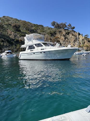 Californian 39 2001 Californian 39 yacht anchored in scenic coastal waters.