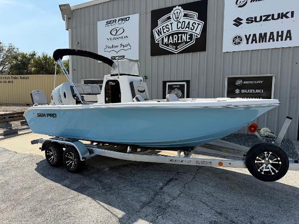 Sea Pro 202 Center Console 2025 Sea Pro 202 Center Console boat on trailer at West Coast Marine.