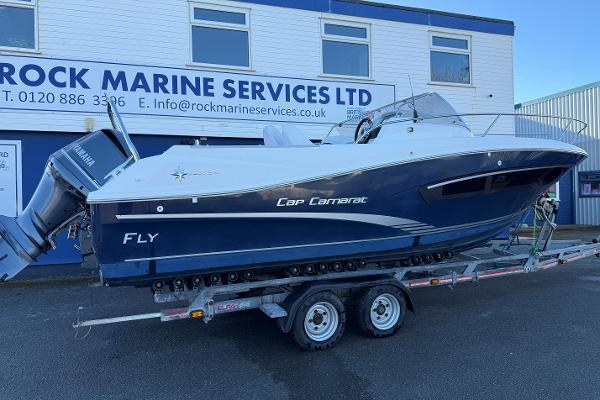 Jeanneau Cap Camerat 7.5 2016 Jeanneau Cap Camerat 7.5 boat on trailer at Rock Marine Services.