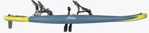 Hobie Fiesta DLX PKG 2021 Hobie Fiesta DLX PKG kayak, blue and yellow design, side view.
