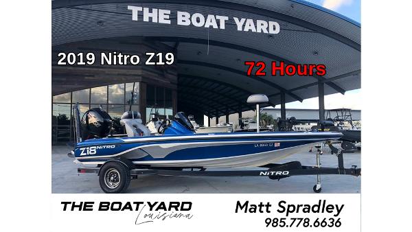 Nitro Z18 2019 Nitro Z18 boat at The Boat Yard, 72 hours used, contact Matt Spradley.