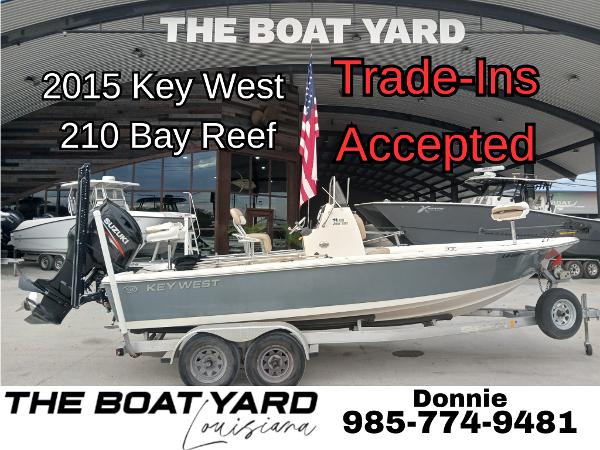 Key West 210 Bay Reef 2015 Key West 210 Bay Reef boat at The Boat Yard, trade-ins accepted.