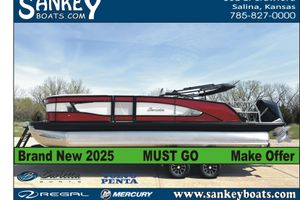 Barletta Lusso 23UC 2025 Barletta Lusso 23UC pontoon boat for sale, red and black design, must go.