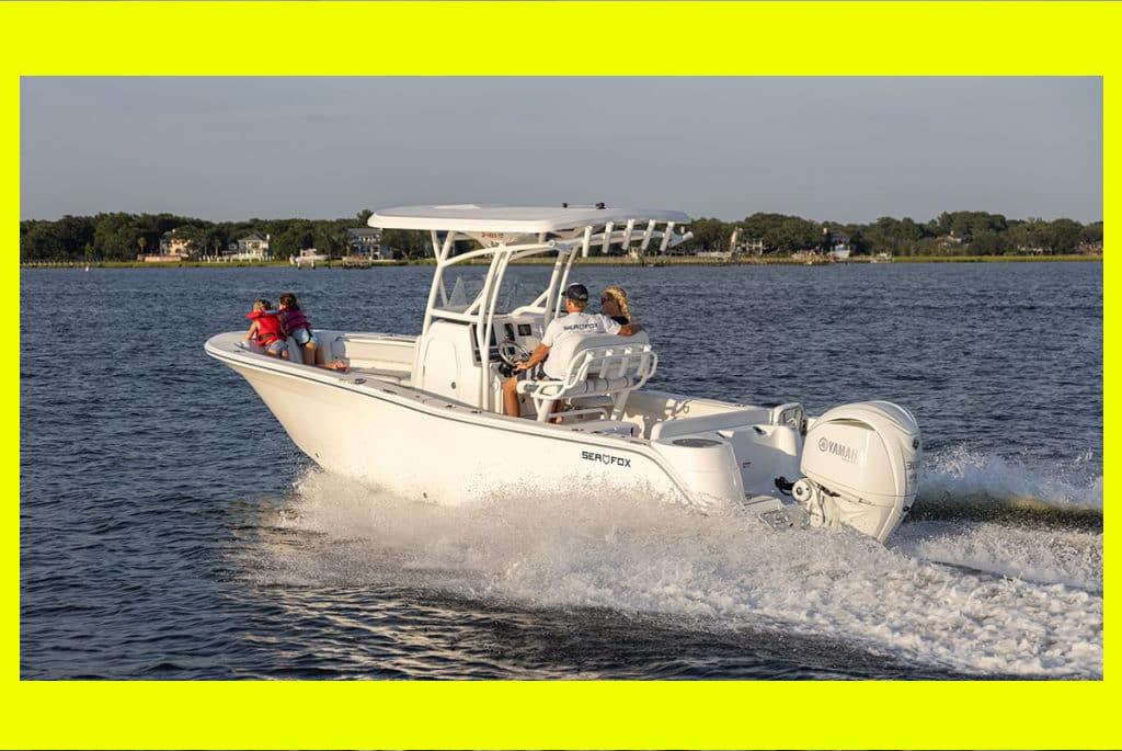Sea Fox 248 Side Console 2025 Sea Fox 248 Side Console boat cruising on a sunny day.