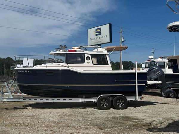 Ranger Tugs R-23 2021 Ranger Tugs R-23 boat on trailer at Pocket Yacht Company.
