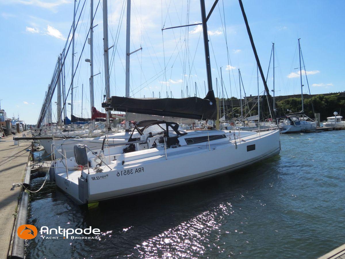 Pogo 1250 Sailboat Pogo 1250, 2011 model, docked at marina with clear blue sky.