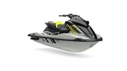 Yamaha WaveRunner GP HO 2025 Yamaha WaveRunner GP HO, sleek design, gray and yellow accents, side view.