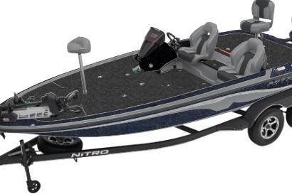 Nitro Z19 XL 2026 Nitro Z19 XL fishing boat with trailer, featuring dual seats and modern design.