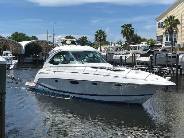 Formula 45 Yacht 2007 Formula 45 Yacht cruising in a sunny marina setting.