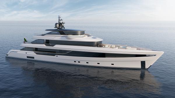 Admiral Panorama 50 Luxury yacht Admiral Panorama 50, 2026 model, cruising on calm ocean waters.