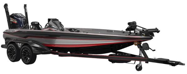 Skeeter FXR21L 2025 Skeeter FXR21L bass boat on trailer, featuring sleek design and modern equipment.