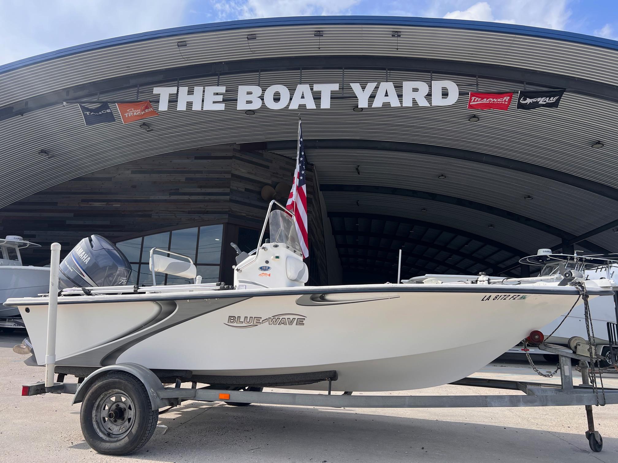 Blue Wave 160 v bay 2010 Blue Wave 160 V Bay boat on trailer at The Boat Yard.