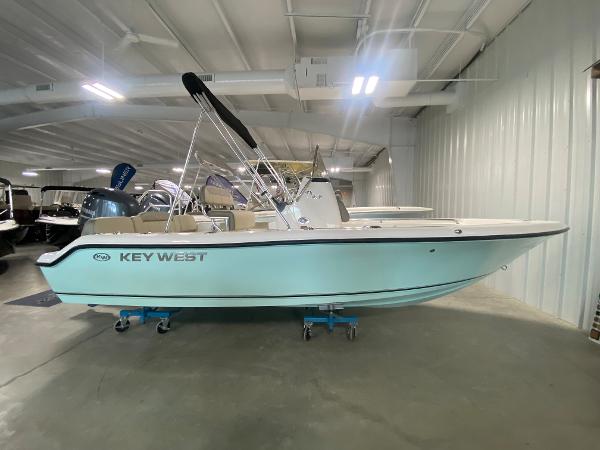 Key West 189 FS 2024 Key West 189 FS boat displayed in an indoor showroom.