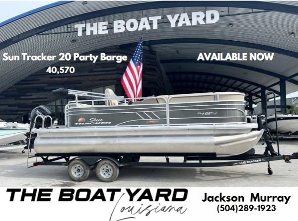 Sun Tracker Party Barge 20 DLX 2024 Sun Tracker Party Barge 20 DLX available at The Boat Yard, Louisiana.